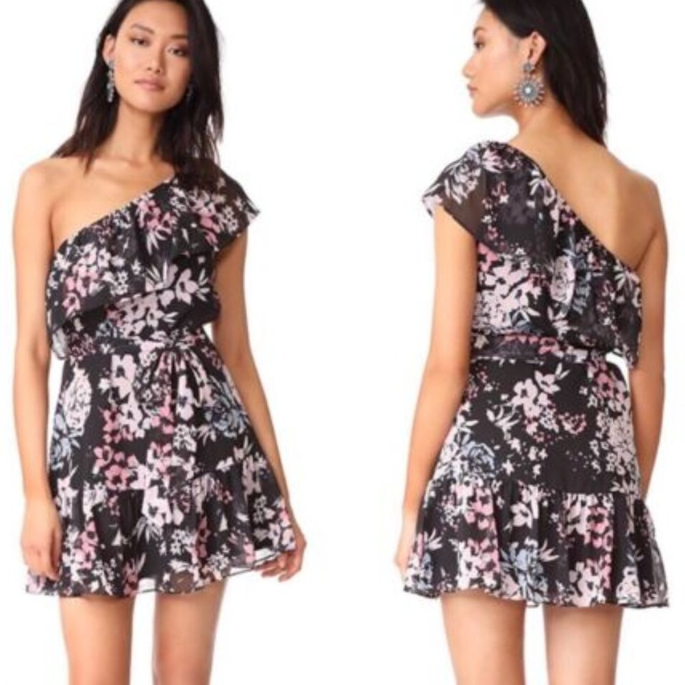 Yumi Kim One Shoulder Floral Mini Dress